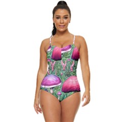 Conjuration Mushroom Retro Full Coverage Swimsuit by GardenOfOphir