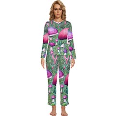 Conjuration Mushroom Womens  Long Sleeve Lightweight Pajamas Set