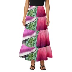 Conjuration Mushroom Tiered Ruffle Maxi Skirt