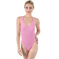 Sweet Lilac Pink	 - 	high Leg Strappy Swimsuit by ColorfulSwimWear