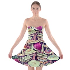 Sorcery Mushroom Strapless Bra Top Dress by GardenOfOphir