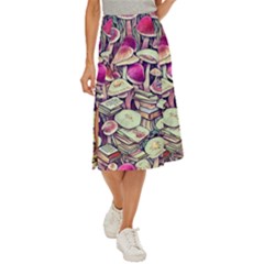 Sorcery Mushroom Midi Panel Skirt by GardenOfOphir