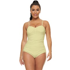 Yellow Iris	 - 	retro Full Coverage Swimsuit by ColorfulSwimWear