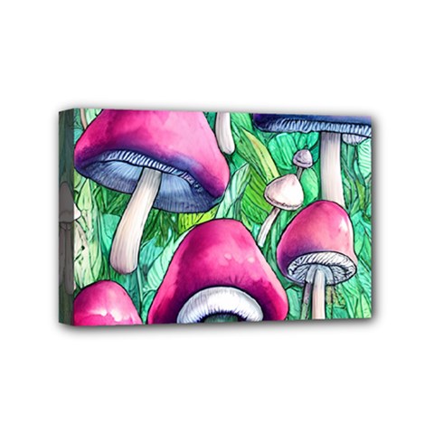 Charmed Toadstool Mini Canvas 6  X 4  (stretched) by GardenOfOphir