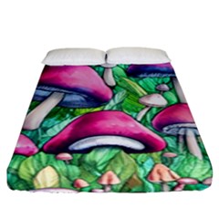 Charmed Toadstool Fitted Sheet (king Size) by GardenOfOphir