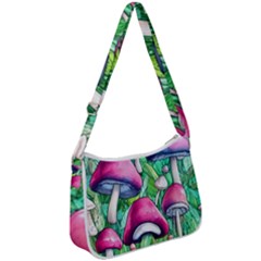 Charmed Toadstool Zip Up Shoulder Bag by GardenOfOphir