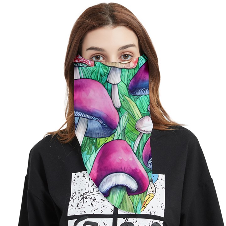 Charmed Toadstool Face Covering Bandana (Triangle)