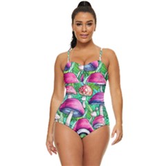 Charmed Toadstool Retro Full Coverage Swimsuit by GardenOfOphir