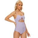 Languid Lavender Purple	 - 	Knot Front One-Piece Swimsuit View3