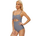 Monument Grey	 - 	Knot Front One-Piece Swimsuit View2