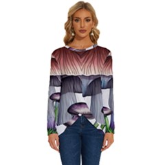 Necromancy Charm Long Sleeve Crew Neck Pullover Top