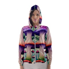 Magician s Conjuration Design Women s Hooded Windbreaker by GardenOfOphir