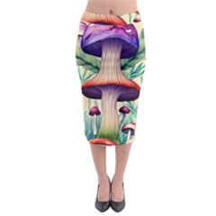 Magician s Conjuration Design Midi Pencil Skirt by GardenOfOphir