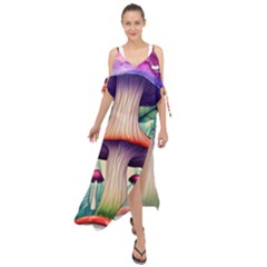 Magician s Conjuration Design Maxi Chiffon Cover Up Dress by GardenOfOphir