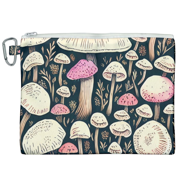 Spell Chanterelle Design Canvas Cosmetic Bag (XXL)