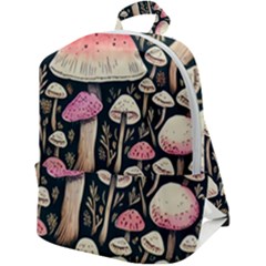 Spell Chanterelle Design Zip Up Backpack by GardenOfOphir