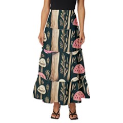 Spell Chanterelle Design Tiered Ruffle Maxi Skirt