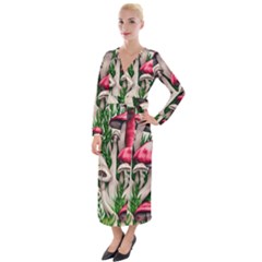 Glamour Enchantment Design Velvet Maxi Wrap Dress by GardenOfOphir