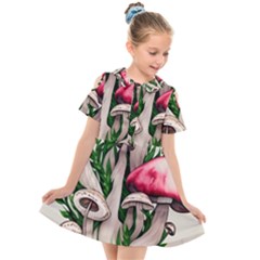 Glamour Enchantment Design Kids  Short Sleeve Shirt Dress by GardenOfOphir