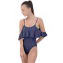 Lead Grey	 - 	Drape Piece Swimsuit View1