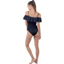 Charcoal Grey	 - 	Frill Detail One Piece Swimsuit View2