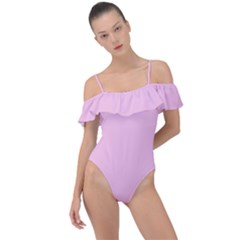 Blush Pink	 - 	frill Detail One Piece Swimsuit by ColorfulSwimWear