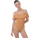 Sandy Orange	 - 	Frill Detail One Piece Swimsuit View1