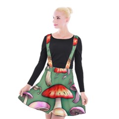 Glamour Mushroom For Enchantment And Bewitchment Suspender Skater Skirt by GardenOfOphir