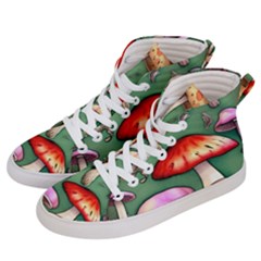 Glamour Mushroom For Enchantment And Bewitchment Women s Hi-top Skate Sneakers by GardenOfOphir