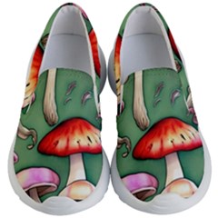 Glamour Mushroom For Enchantment And Bewitchment Kids Lightweight Slip Ons by GardenOfOphir