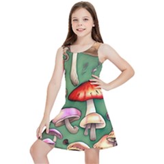 Glamour Mushroom For Enchantment And Bewitchment Kids  Lightweight Sleeveless Dress by GardenOfOphir