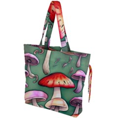 Glamour Mushroom For Enchantment And Bewitchment Drawstring Tote Bag by GardenOfOphir