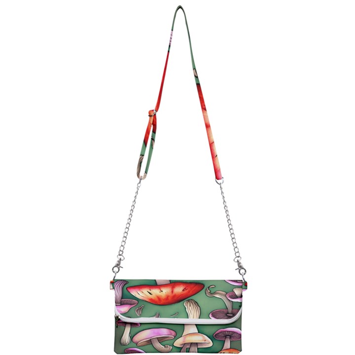 Glamour Mushroom For Enchantment And Bewitchment Mini Crossbody Handbag