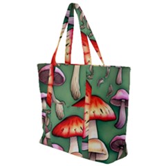 Glamour Mushroom For Enchantment And Bewitchment Zip Up Canvas Bag by GardenOfOphir