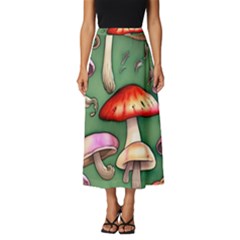 Glamour Mushroom For Enchantment And Bewitchment Classic Midi Chiffon Skirt