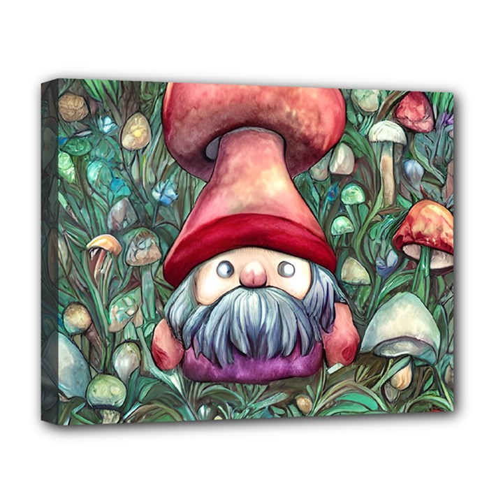 Black Art Mushroom For Incantation And Witchcraft Deluxe Canvas 20  x 16  (Stretched)