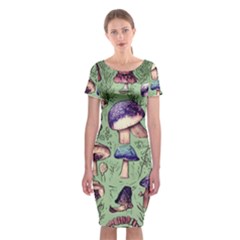 Presto Mushroom For Prestidigitation And Legerdemain Classic Short Sleeve Midi Dress by GardenOfOphir