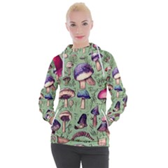 Presto Mushroom For Prestidigitation And Legerdemain Women s Hooded Pullover by GardenOfOphir