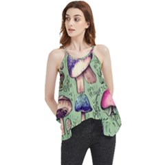 Presto Mushroom For Prestidigitation And Legerdemain Flowy Camisole Tank Top by GardenOfOphir