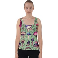 Presto Mushroom For Prestidigitation And Legerdemain Velvet Tank Top by GardenOfOphir