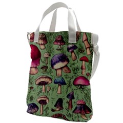 Presto Mushroom For Prestidigitation And Legerdemain Canvas Messenger Bag by GardenOfOphir