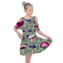 Presto Mushroom For Prestidigitation And Legerdemain Kids  Shoulder Cutout Chiffon Dress View1