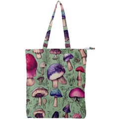 Presto Mushroom For Prestidigitation And Legerdemain Double Zip Up Tote Bag by GardenOfOphir