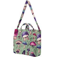 Presto Mushroom For Prestidigitation And Legerdemain Square Shoulder Tote Bag by GardenOfOphir