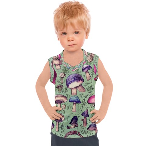 Presto Mushroom For Prestidigitation And Legerdemain Kids  Sport Tank Top by GardenOfOphir