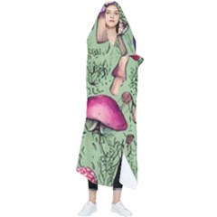 Presto Mushroom For Prestidigitation And Legerdemain Wearable Blanket by GardenOfOphir