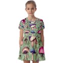 Presto Mushroom For Prestidigitation And Legerdemain Kids  Short Sleeve Pinafore Style Dress View1