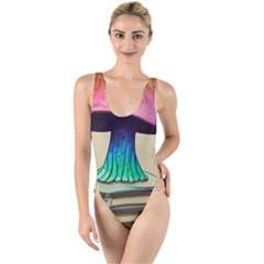 Forest Fairycore Mushroom High Leg Strappy Swimsuit