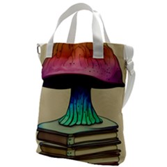 Forest Fairycore Mushroom Canvas Messenger Bag by GardenOfOphir