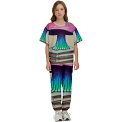 Forest Fairycore Mushroom Kids  Tee And Pants Sports Set